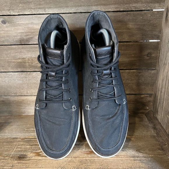 Mens Olukai Nalukai Kapa Black Canvas Comfort Ankle Boots Size‎ 9 M GUC main image 6